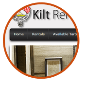 Kilt Rental USA ecommerce web design