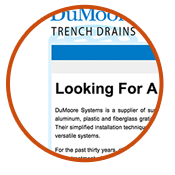 Dumoore Trench Drains corporate web design