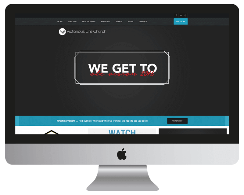 victorious life church web design